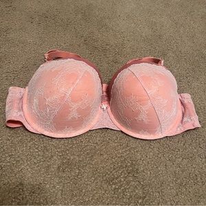 Torrid Pink Lace Bra Size 44DD